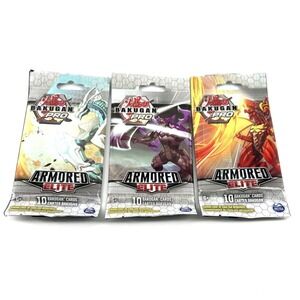 Bakugan‎ Pro Armored Elite Trading Cards 10 Card Booster Packs Lot Of 3 New